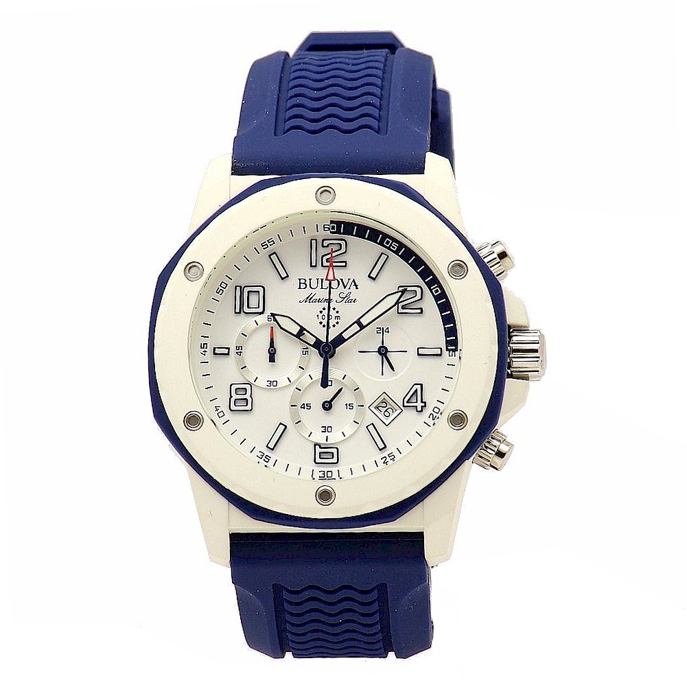 bulova blue marine star