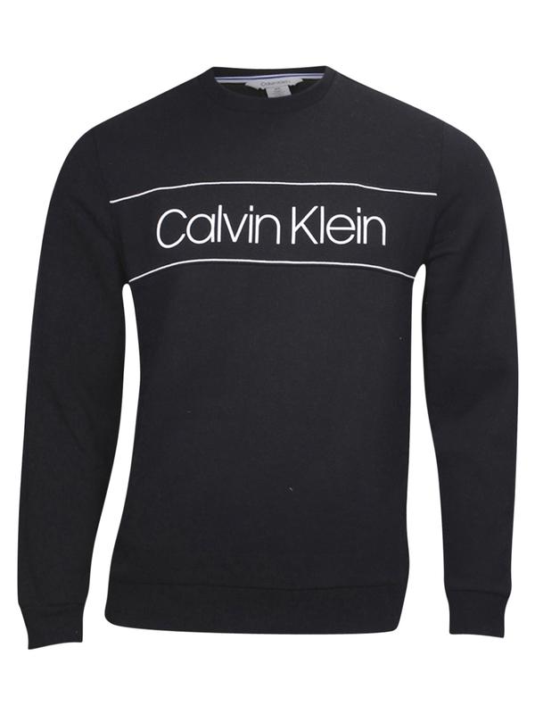 calvin klein sweatshirt with logo stripe