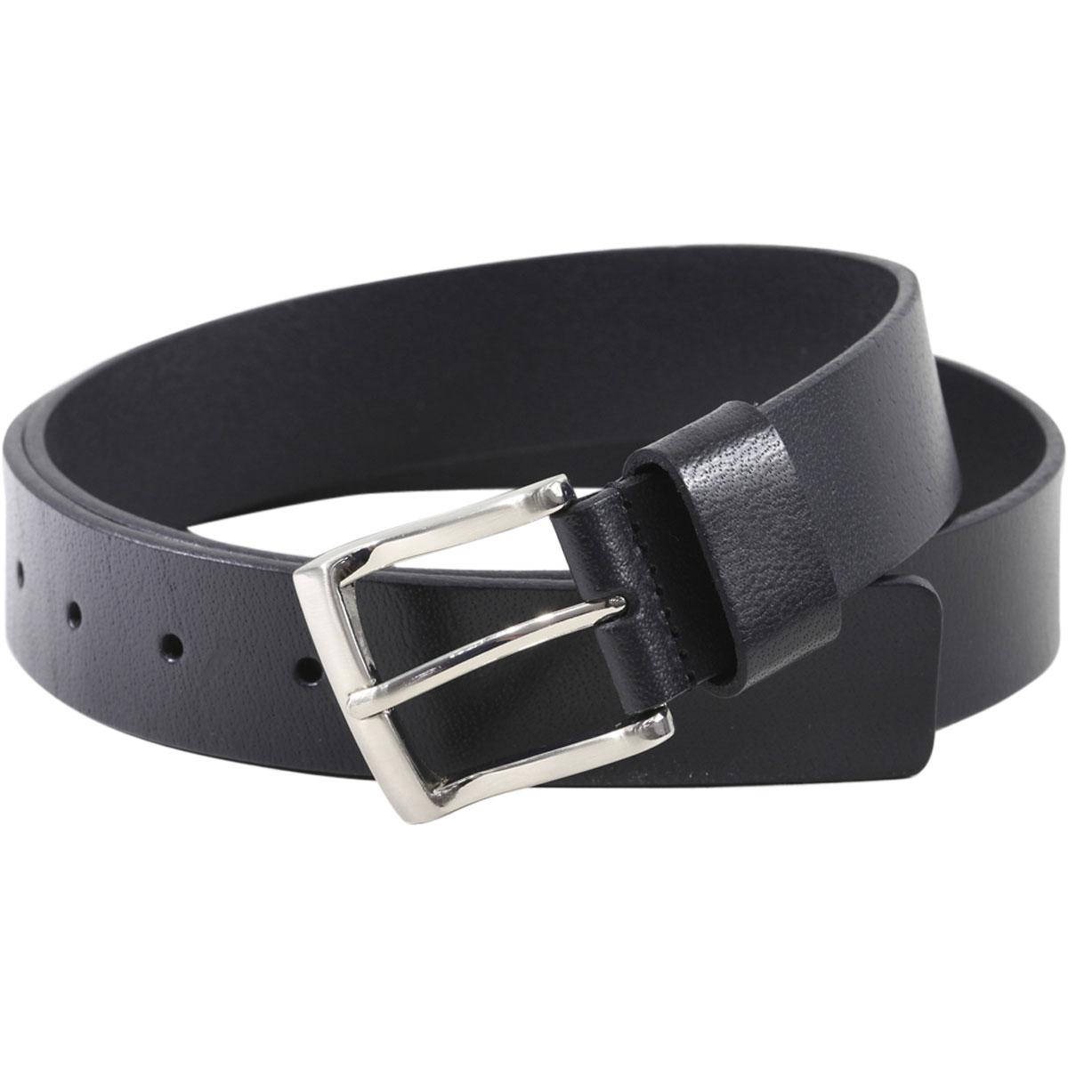 mens casual black leather belt