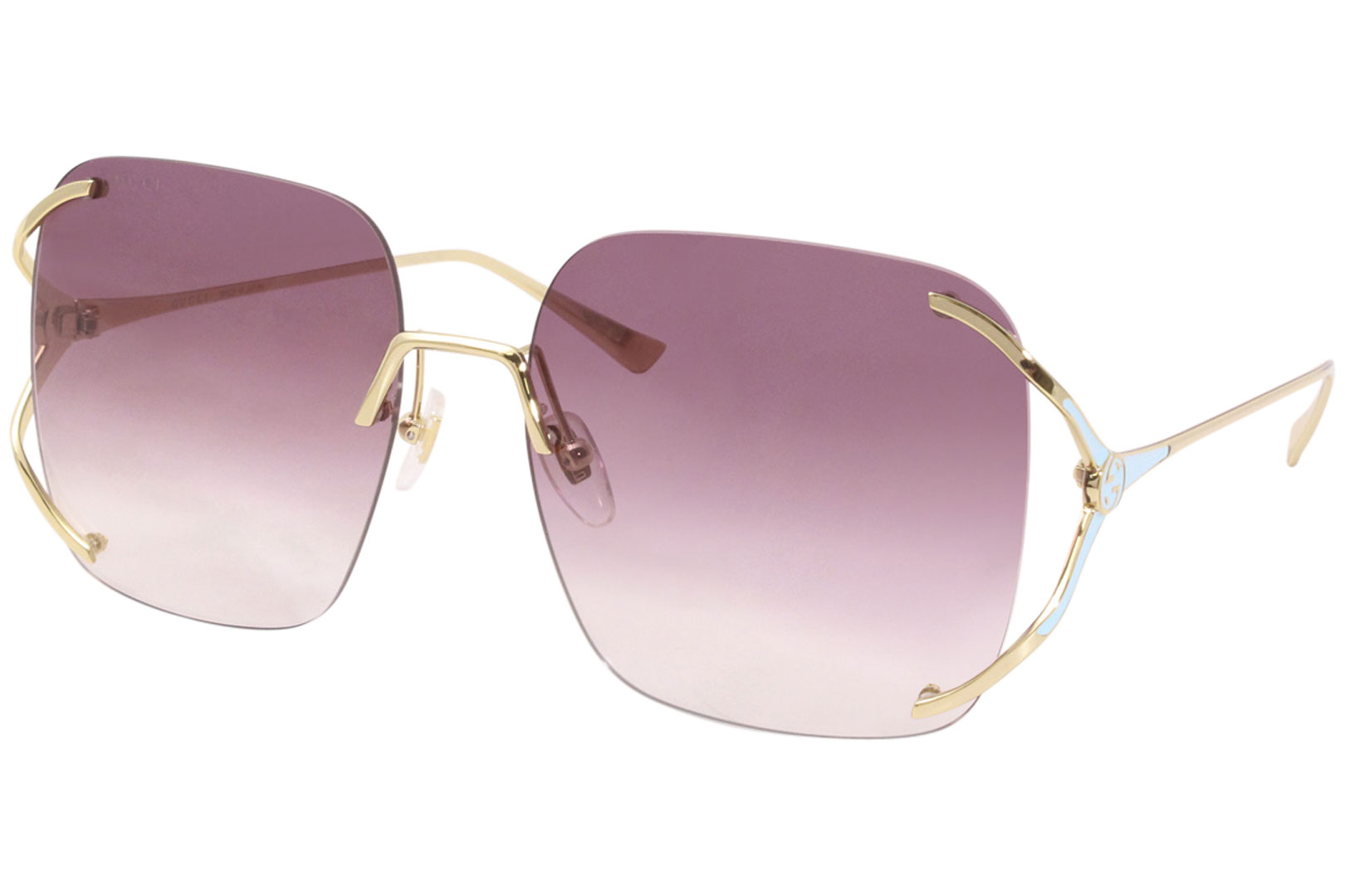 Gucci GG0414S 001 Sunglasses Gold 60mm