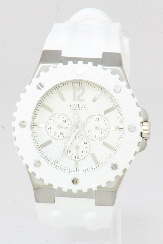 mens white guess watch