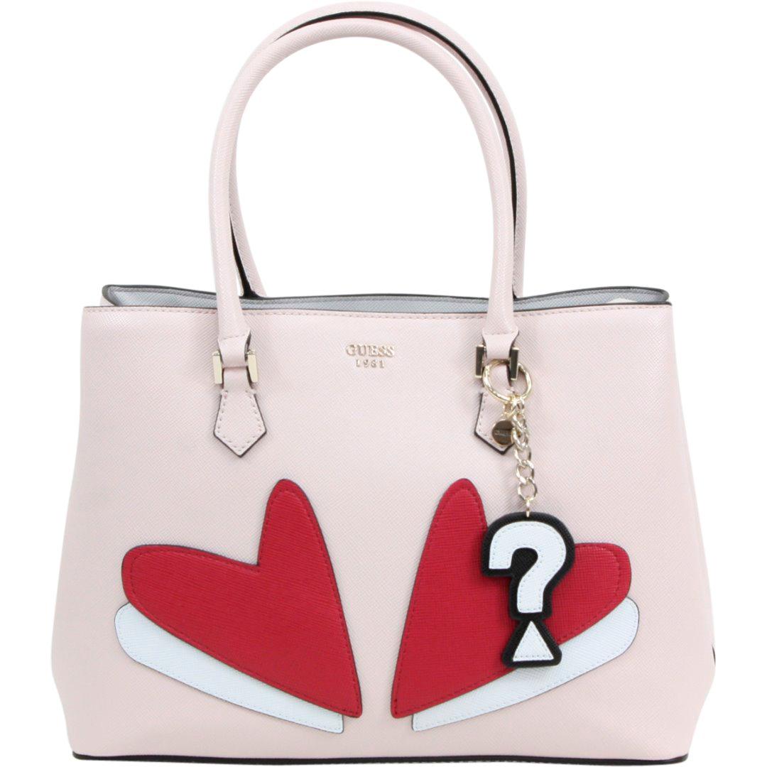 Guess Handbags : Buy Guess KHATIA TOP ZIP SHOULDER BAG Pink Handbags Online