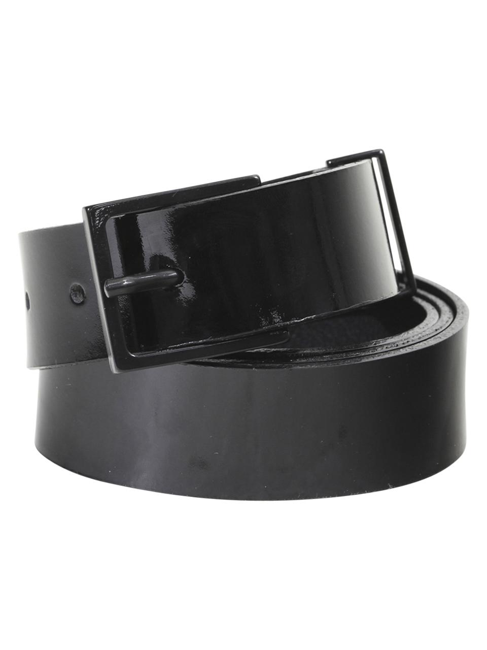 mens patent belt