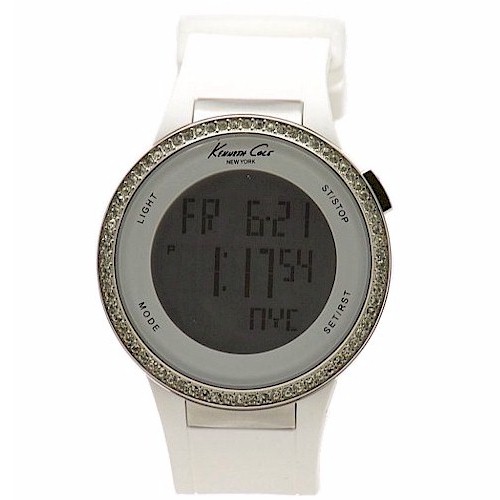 Kenneth Cole Women s Touch Screen KC2698 White Silver Digital Watch JoyLot