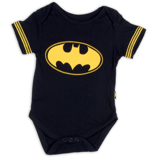 Batman Infant Boy's Creeper Logo Black Bodysuit | JoyLot.com