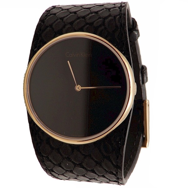  Calvin Klein Women's CK K5V236C1 Spellbound Black Round Analog Watch 