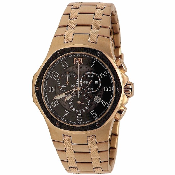  Caterpillar CAT Navigo Carbon A5.193.19.119 Rose Gold Chronograph Analog Watch 