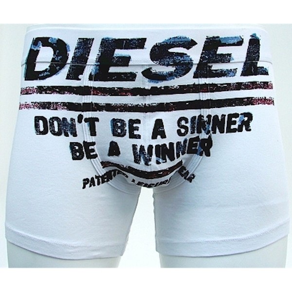  Diesel Men's Debyas White Boxer Brief Underwear 