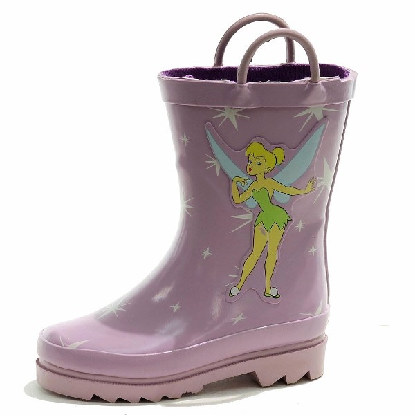  Disney Fairies Girl's Fashion Rain Boots Lavender Shoes 