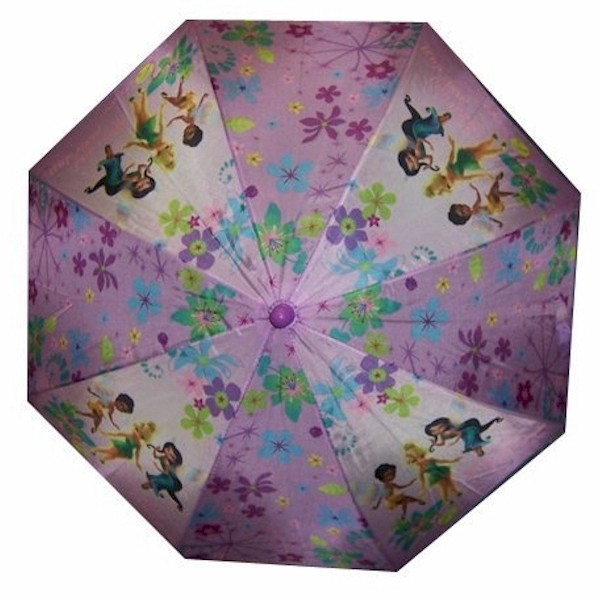  Disney Fairies Just Add Pixie Dust Girl's Purple 3D Handle Umbrella 