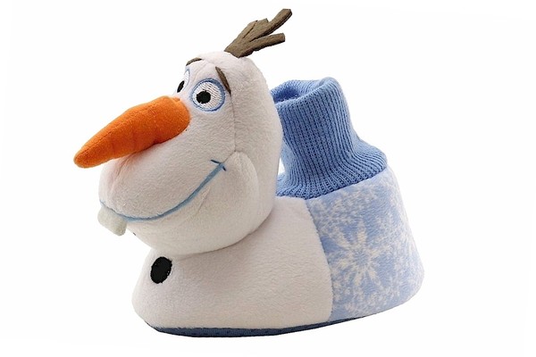  Disney Frozen Youth Olaf Plush Head Bootie Slippers Shoes 