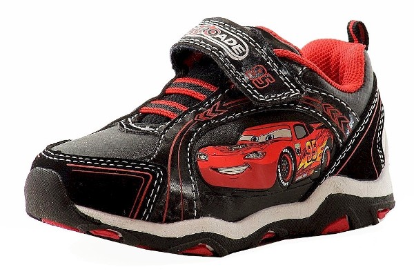  Disney Pixar Cars Toddler Boy's Black/Red Fashion Light Up Sneakers Shoes 