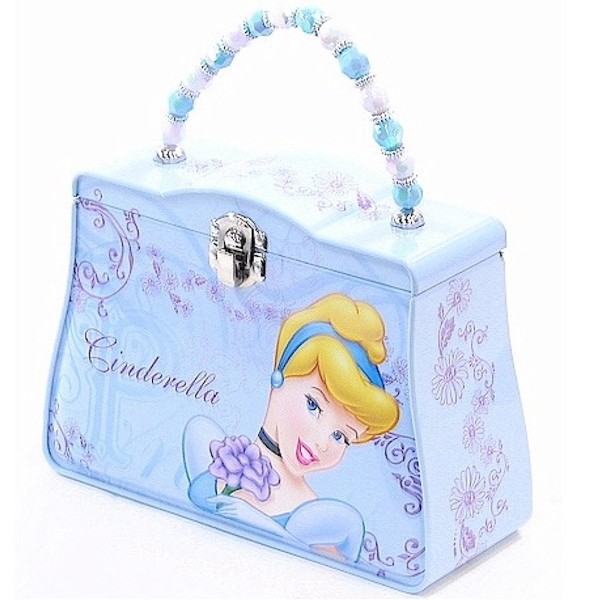  Disney Princess Cinderella Light Blue Tin Lunch Box Bag 