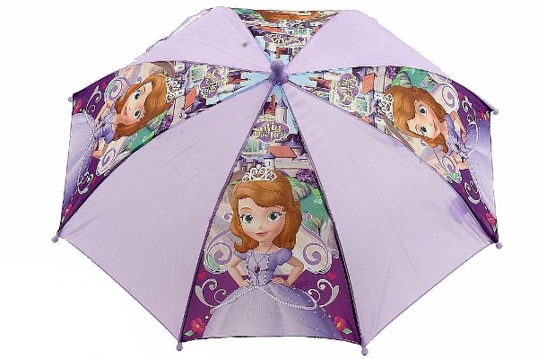  Disney Princess Sofia The First Girl's Purple 3D Handle Umbrell 