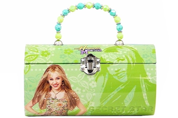  Disney's Hannah Montana Girl's Secret Star Green Tin Lunch Box 