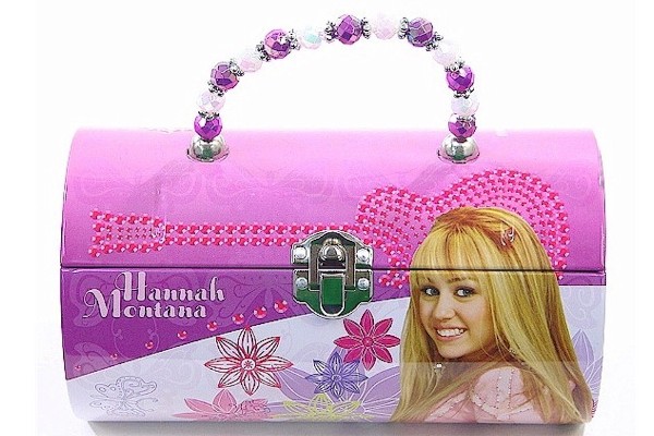  Disney's Hannah Montana Purple/Pink Tin Lunch Box 