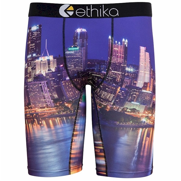  Ethika Men's The Staple Fit My City Blue Boxer Brief Underwear 