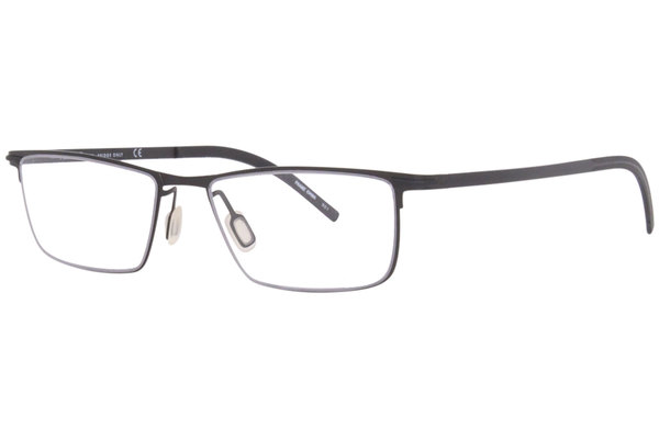 Flexon B2002 001 Reading Glasses Men's Black Full Rim Rectangular 53-17-145 