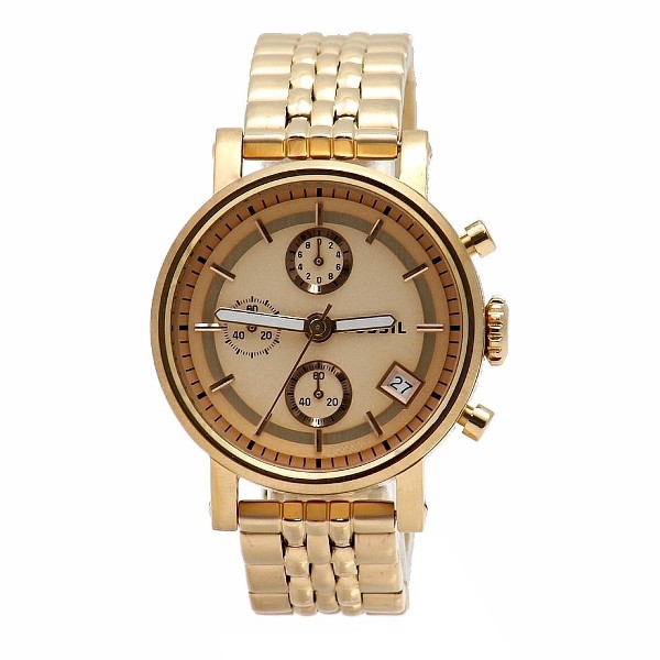  Fossil Women's Original Boyfriend ES3380 Rose Gold Chronograph Watch 