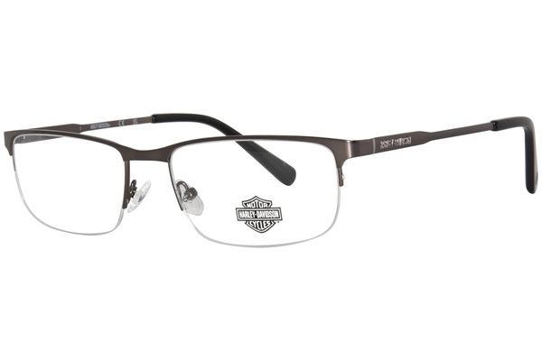 Harley Davidson Hd0759 009 Eyeglasses Men S Matte Gunmetal Semi Rim 56 18 145