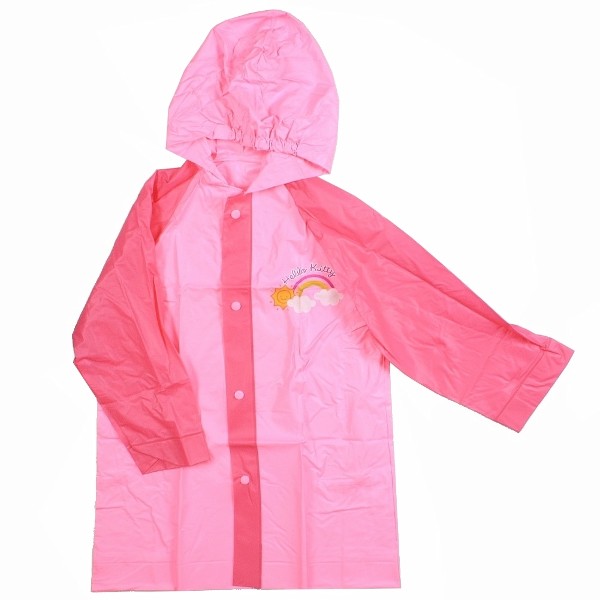  Hello Kitty Girl's Pink Rain Slicker Hooded Poncho 