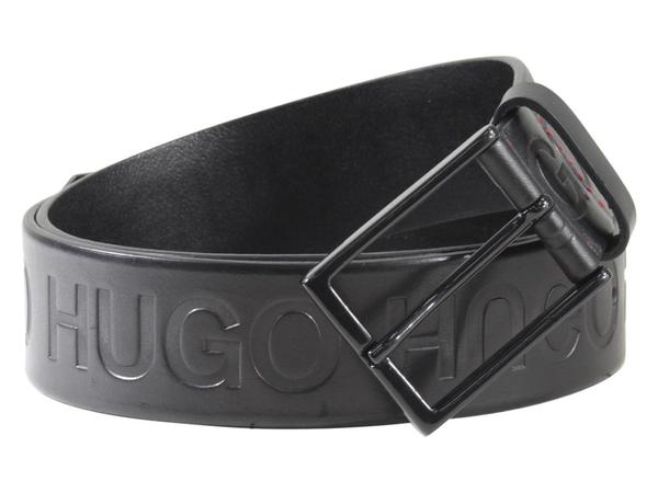 hugo gionio leather belt in black