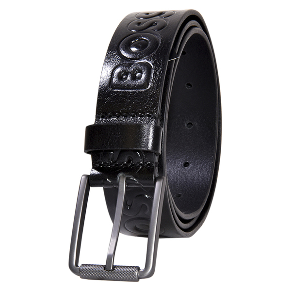Hugo Boss Mens Tint Boss All Belt Black Genuine Leather Belt Sz 30 9955