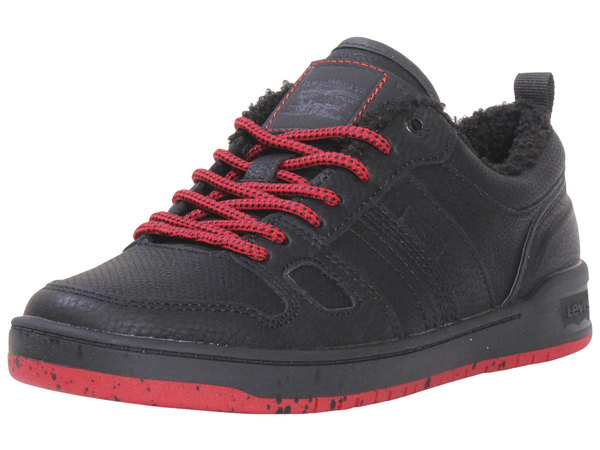 Levis Women s BB LO SPCK Sneakers Low Top Shoes Black Red Sz 6 JoyLot