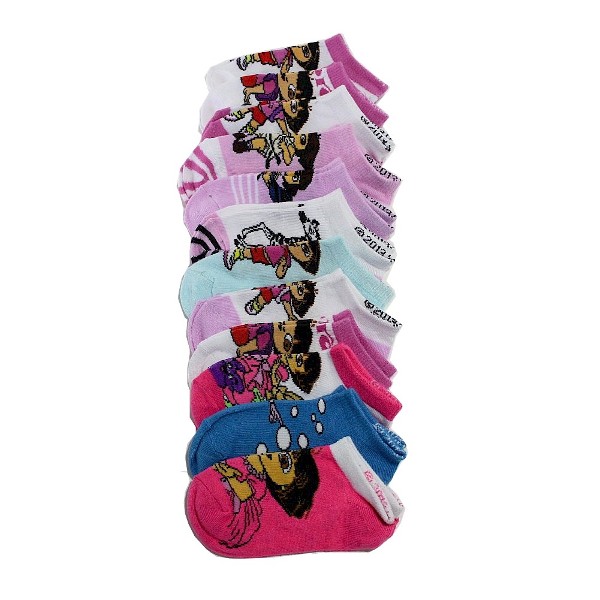  Nick Jr. Dora The Explorer Toddler Girl's 12-Pair Assorted Socks 