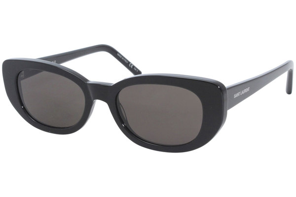 SAINT LAURENT SL316 Betty 001 Black Oval Square 53 mm Women's  Sunglasses