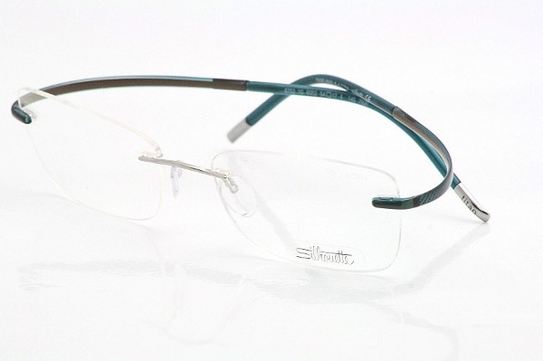  Silhouette Eyeglasses Spx Art 7690 6052 Teal Pinstripe Optical Frame 