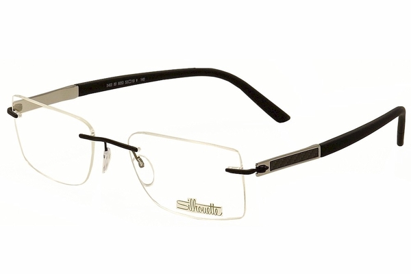  Silhouette Men's Eyeglasses Carbon Intarsia 5403 6053 Black/Grey Optical Frame 