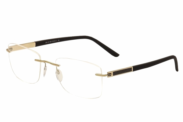  Silhouette Men's Eyeglasses Carbon Intarsia 5404 6051 Gold/Black Optical Frame 