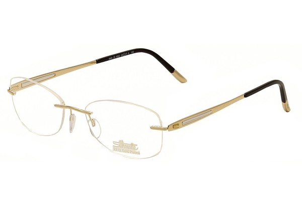  Silhouette Men's Eyeglasses Finesse 4443 6062 23K Gold Plated Optical Frame 