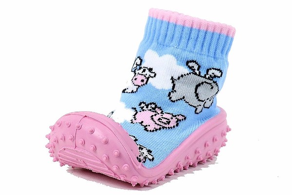 Skidders Girl's Skidproof Sneakers Pink Pigs Fly Shoes XY4161 