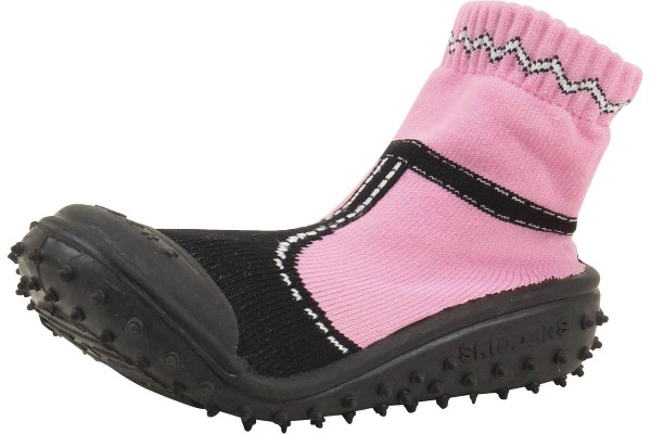  Skidders Infant Toddler Girl's Black/Pink T-Strap Sneakers Shoes 