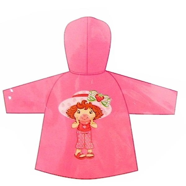  Strawberry Shortcake Pink Girls Rain Slicker Poncho 