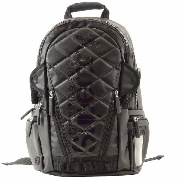  Superdry Quilted Tarp Black Backpack Bag 