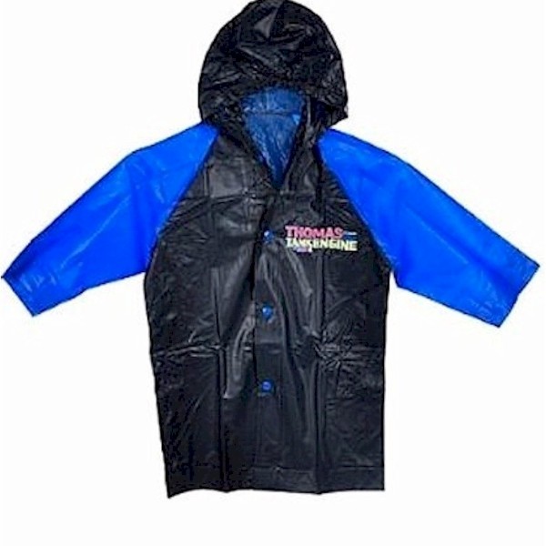  Thomas & Friends Boy's Rain Slicker Blue Hooded Poncho 