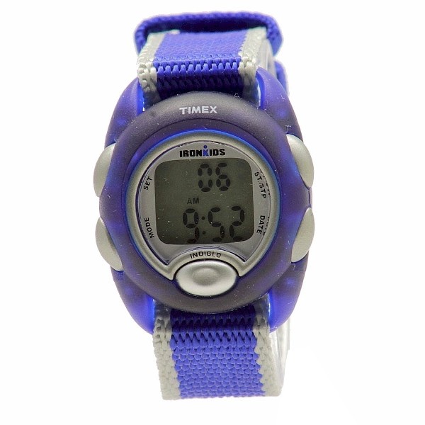  Timex Boy's Kids T7B9829J Blue Chronograph Digital Nylon Watch 