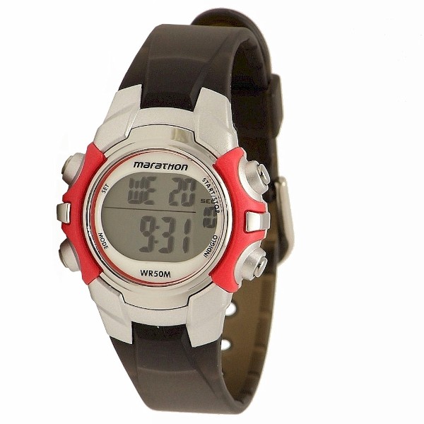  Timex Women's Marathon T5K8079J Indiglo Pink/Black/Silver Digital Sport Watch 