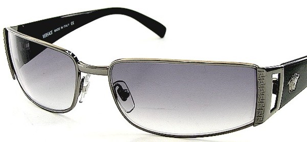  Versace VE2021 VE/2021 1001/11 Gunmetal Wrap Fashion Sunglasses 60mm 