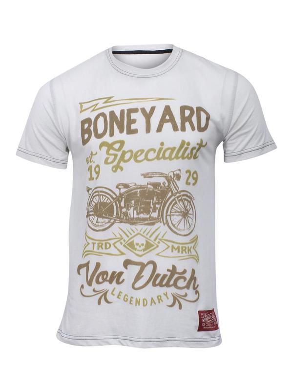 Von Dutch Men's Boneyard Crew Neck Short Sleeve T-Shirt | JoyLot.com