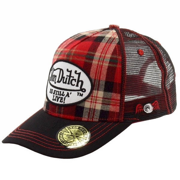 von dutch plaid hat