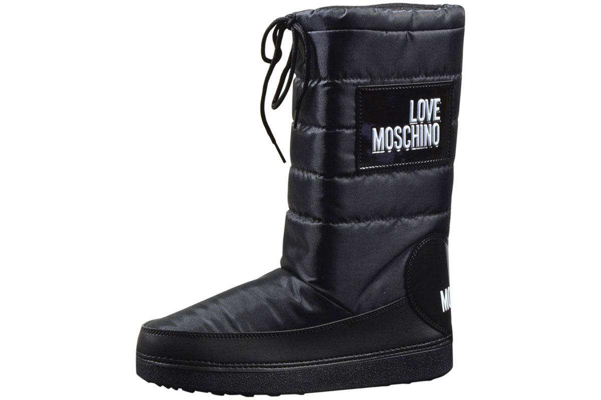 love moschino peace logo snow boots