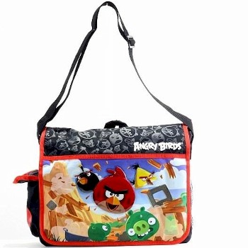 Angry Birds Boy's Black/Red Messenger Bag