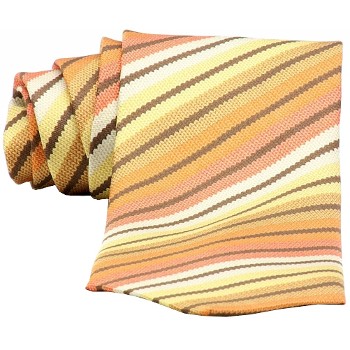 Missoni Men's 100% Silk Orange Patterned Tie ST # U3469