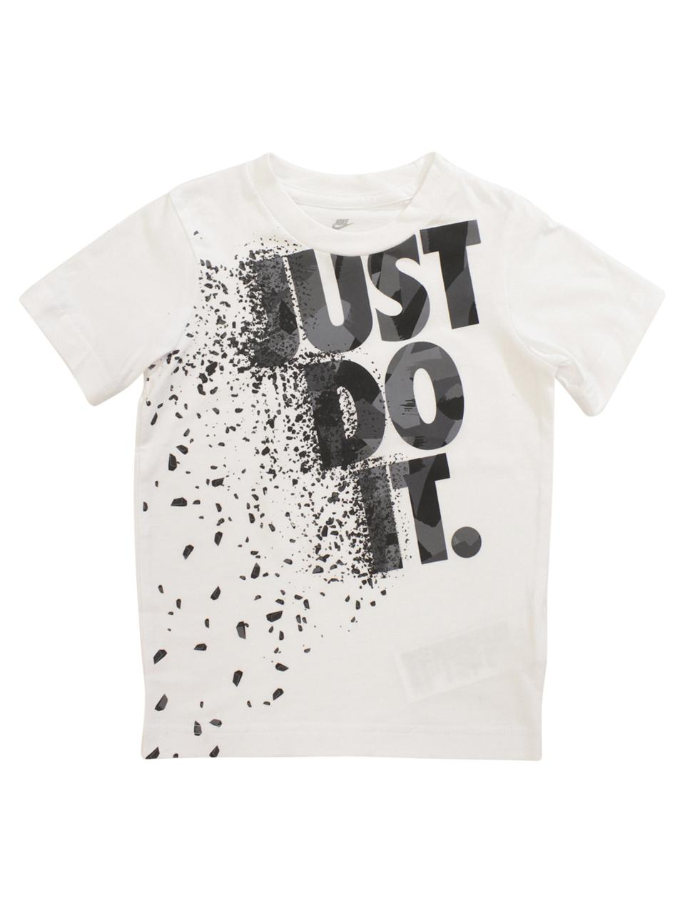Nike Little Boy S Exploding Logo Short Sleeve Crew Neck Cotton T Shirt