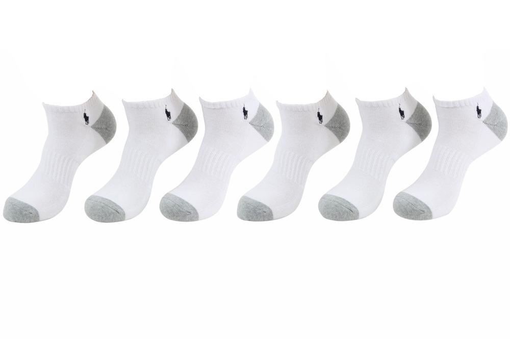 Polo Ralph Lauren Men's 6-Pack Cushion Sole Low-Cut Socks Sz 10-13 Fits   