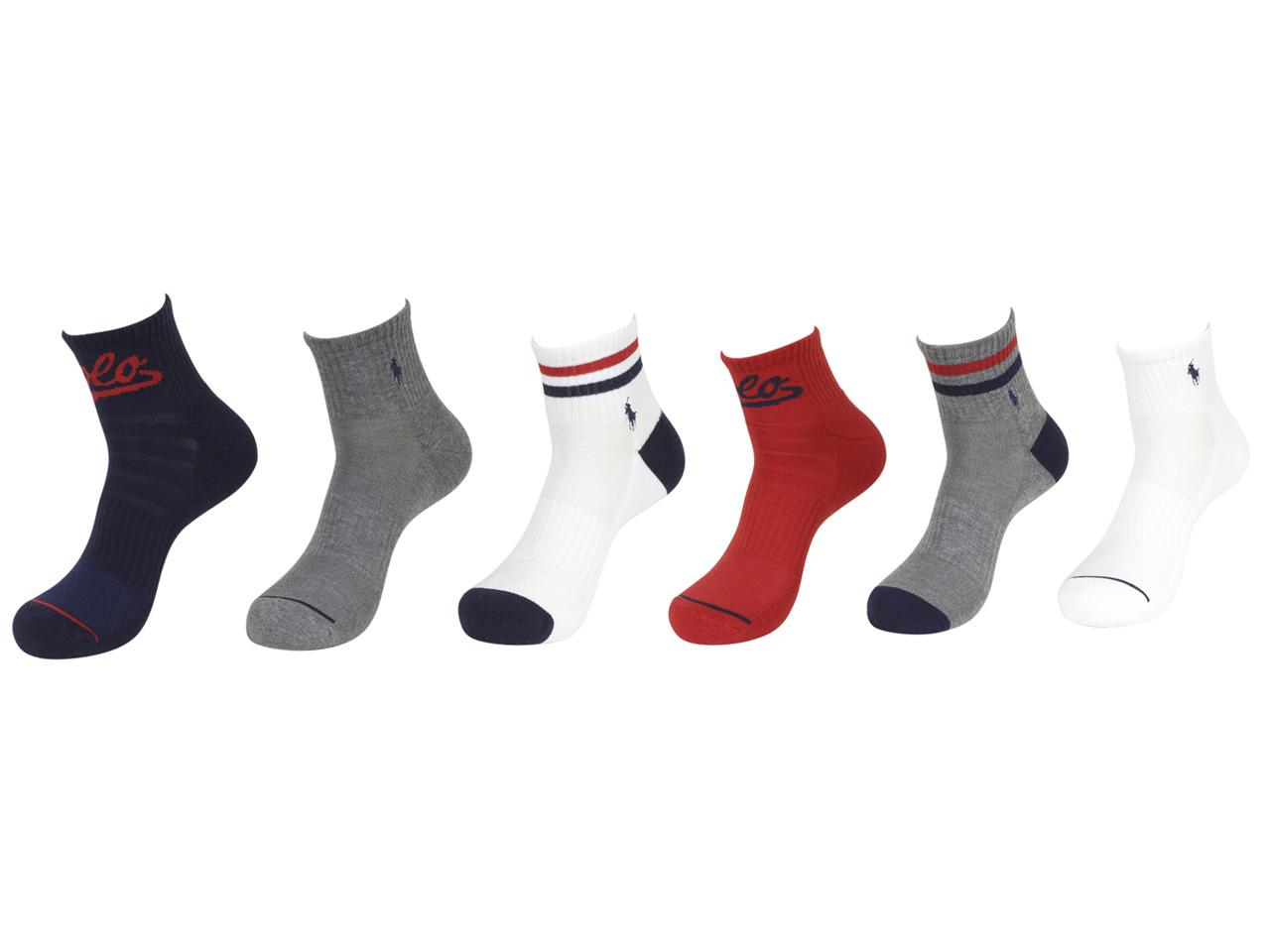 Polo Ralph Lauren Men's 6-Pairs Classic Sport Quarter Crew Socks |  